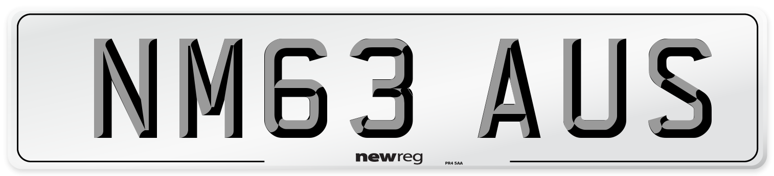 NM63 AUS Number Plate from New Reg